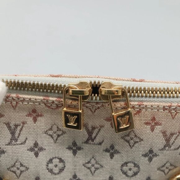 LOUIS VUITTON Monogram Mini Alma Haut Hand Bag Blue M92202 LV Auth - Picture 4 of 15